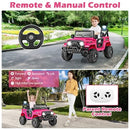 Pink 12V Electric Ride-On Truck for Kids with Remote Control