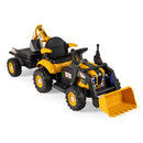 Multi-Function Ride-On Tractor, Excavator, Bulldozer with Trailer and Shovel Bucket for Kids