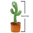 Interactive Plush Dancing Cactus Toy that Repeats Your Words and Sings