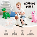 EVERICH TOY White Cow Bouncing Ride-On for Toddlers 18 Months and Up