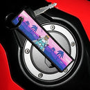 Beach Pink Sunset Ride Keychain for Motorcycles, Scooters, and Cars