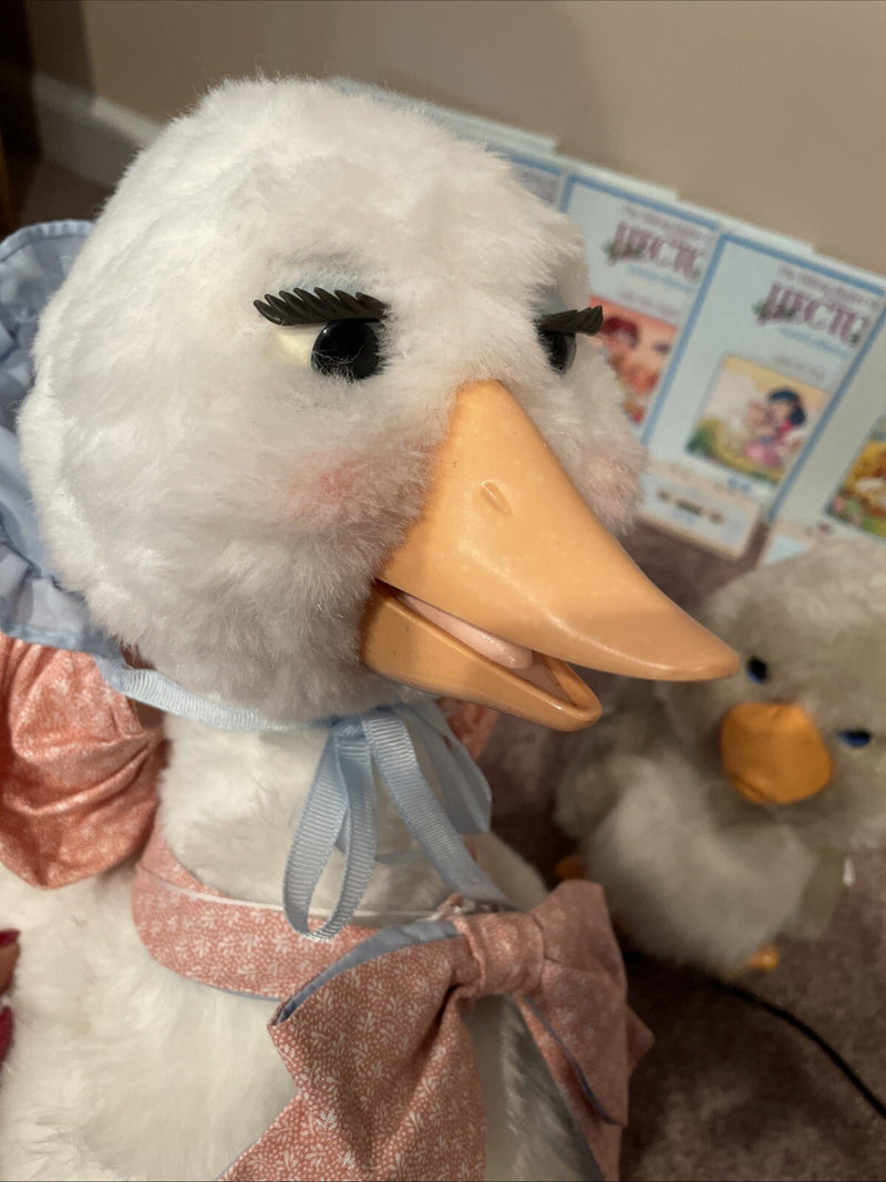 Worlds of Wonder Talking Mother Goose and Hector Set with 14 Cassettes, Books, and Clothing
