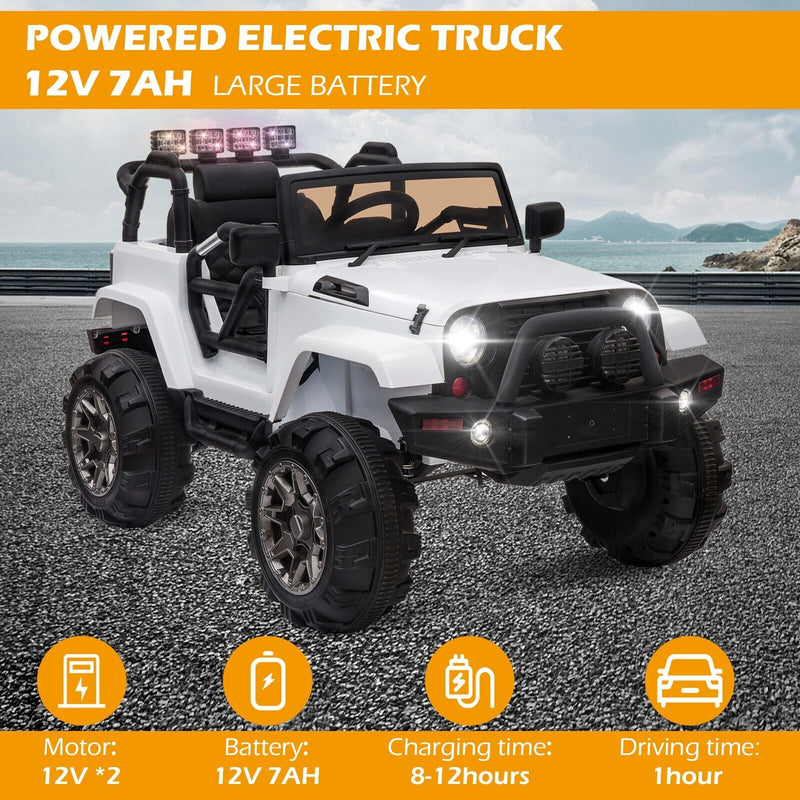 Kids 12V Electric Ride-On Truck with Remote Control and Built-in Music