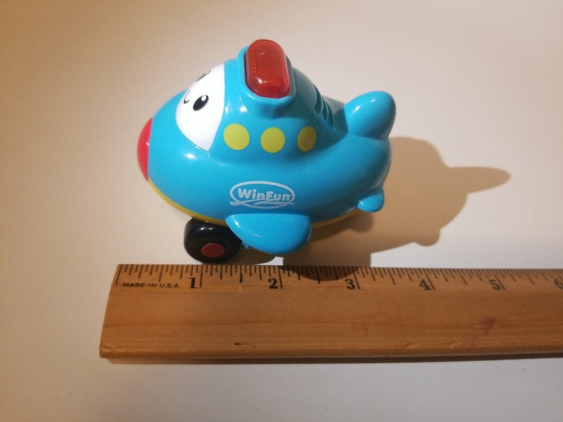 Talking Blue Airplane Toy with Lights, Sounds, and Songs – Sensory Aircraft Playset