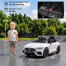 Mercedes AMG CLE 53 Kids Electric Ride-On Car with Remote Control, White