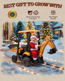 JCB 12V Remote-Controlled 3-in-1 Ride-On Excavator and Bulldozer for Kids