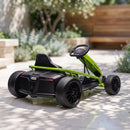 24V Kids Drift Go Kart, Green, with Speed Up to 8.1 MPH