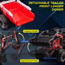24V Electric Ride-On Tractor for Kids with Trailer and Digger Remote Control