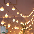 Dual Power Globe String Lights, 32.8 FT with 80 LEDs