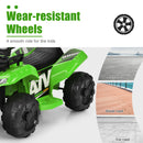 Honeyjoy 6V Electric Quad ATV for Kids with MP3 and LED Lights in Green