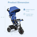INFANS 6-in-1 Kids Tricycle with Reversible Seat and Adjustable Handle