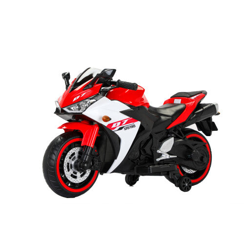12V Electric Kids Ride-On Dirt Bike with Training Wheels for Children