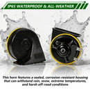 12V Snail Horn Dual Tone Waterproof Car Horn Kit