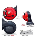 High-Volume 300DB Snail Horn Set - 2 Pack Air Horns for Jeep, Truck, Motorcycle