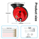 Set of 12V Waterproof Electric Snail Horns for Car, Truck, and Motorcycle
