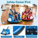 Battery-Powered 12V Navy Bumper Car with 360° Spin & Remote for Ages 1.5 to 6
