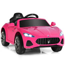 12V Licensed Maserati GranCabrio Ride-On Car for Kids with Remote Control and Lights in Pink