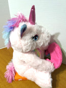 Interactive Plush Unicorn Toy - 12" Pink Rainbow Design