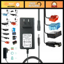 12V Versatile Charger for Children's Ride-On Vehicles, Power Wheels Connector, LED Light