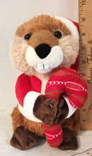 Avon Zack Christmas Animated Singing Beaver Plush Toy - 2012 Edition