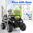 12V Remote-Controlled Kids Truck with Safety Belt, Slow Start, and Rear Storage