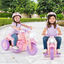 6V Electric Kids Motorcycle Ride-On Car with Bubble Maker and Foot Pedal