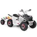 Battery-Powered Kids ATV Ride-On Car with Detachable Trailer