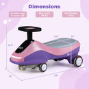Flashing Wheel Ride-On Car with Front Light and Music Speaker for All Environments