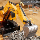 RC Excavator Toy for Boys Ages 6-12, 11CH 2.4GHz Sand Digger