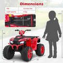 Kids Electric 4-Wheeler Car with Bluetooth Music and Treaded Tires