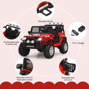 12V Remote Control Electric Truck for Kids with Lights and Music in Red