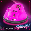 Pink LED Bumper Car for Kids – 6V Ride-On Toy with 360° Spin and Rechargeable Battery