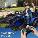 24V Electric Ride-On Tractor with Excavator and Bulldozer Features for Kids