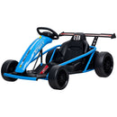 Children's Electric Drift Kart with Dual Motors - 24V 7AH, 8.1 MPH, Blue