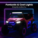 12V Dual-Seater Electric UTV Ride-On for Kids with Suspension, Lights, and Music