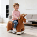 Children's Electric Ride-on Pony with Soft, Washable Cover, 6V Battery, 1.55 mph, 55 lbs