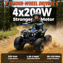 24V 4WD Children's ATV Electric Ride-On Car with 4×200W Motors, Bluetooth, MP3, and LED Lights