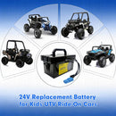24V 7Ah Ride-On Toy Battery with Fast 2A Charger - Lightweight and Durable
