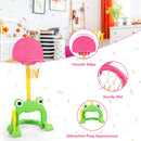 Adjustable 3-in-1 Basketball Hoop Set for Kids with Activity Center and Balls