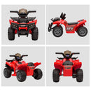 Electric Battery-Powered 4-Wheeler ATV Ride-On Toy for Kids, Red
