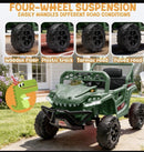 Dinosaur Green 12V Kids Ride-On UTV with Parent Remote and Bluetooth