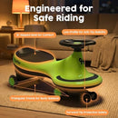 Green Wiggle Twist Ride-On Car for Kids