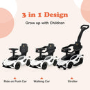 OLAKIDS 3-in-1 Lamborghini SIAN Ride-On Push Car - White