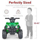 12V Electric ATV Ride-On for Kids, Bluetooth 4-Wheeler Quad Car with LED Lights