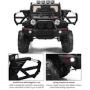 12V Black Kids Truck Car with Remote Control, MP3 Music, and LED Lights
