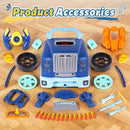 Blue Truck Engine Playset with Lights, Sounds, and Electric Drill