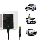 12V Black Battery Charger for Kids Ride-On Cars with 1000mA Output and 5Ft Cord