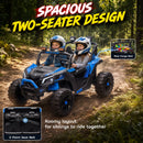 Blue 24V Dual Seat Ride-On Truck for Older Kids with Remote Control