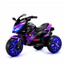 3-Wheel Battery-Powered Kids Ride-On Motorcycle with Lights