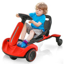 6V Electric Drifting Go Kart for Kids with 360° Spin - Red